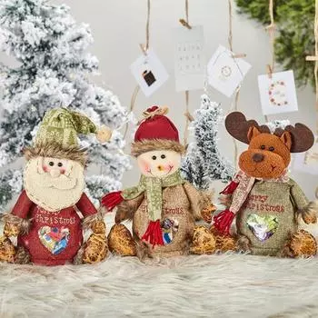 Рождественский подарочный пакет Yousheng на молнии, праздничный Санта-Клаус, снеговик, лось, конфетный пакет, подарочный держатель для праздничных принадлежностей Santa Claus