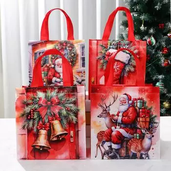 Рождественский подарок, конфетные мешки, Счастливого Рождества, украшения для дома 2024, украшения для рождественской вечеринки, подарки на Новый год 2025