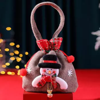 Рождественский подарок кукольная сумка фрукты многоразовый портативный подарок сумка для сладостей Red Snowman