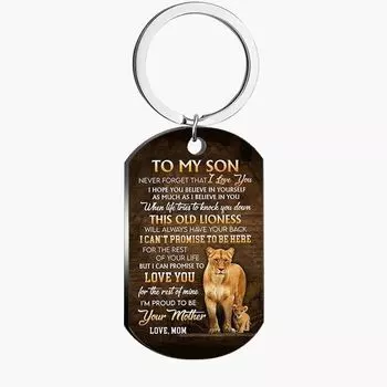 Рождественский подарок моему сыну, брелок из нержавеющей стали, брелок в виде льва, подарки для девочек бронзовый