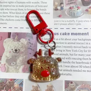 Рождественский подарок мультфильм милый рождественский брелок кулон автомобиль рюкзак украшение подарок рождественские елочные украшения