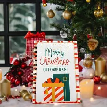 Рождественский подарок на выживание в колледже. Компактный дизайн. 33-страничный персонализированный держатель для подарочных карт. Скреплен спиралью. A