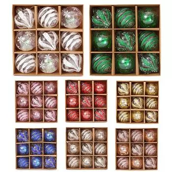 Рождественский подарок, подвесные шары для окон, рождественские шары, декоративные шары золотой