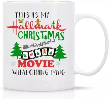 Рождественский подарок Рождественские фильмы Hallmark Кофейная кружка Керамическая кружка Кружка для воды 301-400ml белый