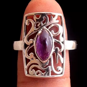 Рождественский подарок, серебро 925 пробы, ювелирные изделия с драгоценными камнями, серебряное кольцо, ювелирные изделия ручной работы 4 фиолетовый