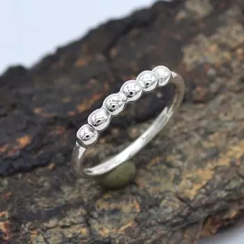 Рождественский Подарок Серебряное Кольцо Ручной Работы Твердые Стерлингового Серебра 925 Ювелирные Изделия Заявление Кольцо Женское Кольцо 6 серебряный