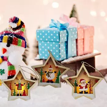 Рождественский подарок светодиодный светящийся пожилой снеговик ночник ветряная лампа рождественское украшение стола подвесное украшение One Size