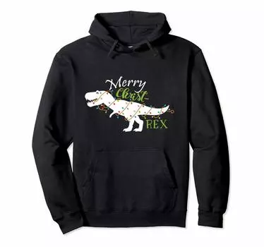 Рождественский подарок T Rex Dinosaur Christmas Dino Hoodie