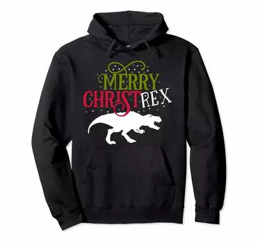 Рождественский подарок T Rex Dinosaur Christmas Dino Hoodie