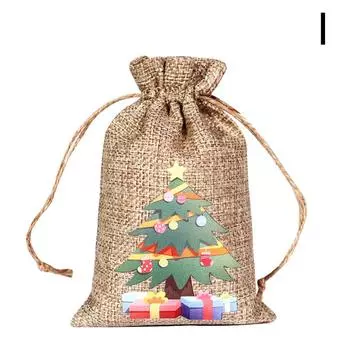 Рождественский подарок Упаковка для печенья Конфеты Упаковка Кошельки Шнурок
