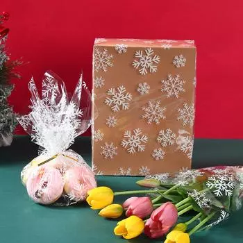 Рождественский подарок упаковочная бумага Веселое рождественское украшение для дома 2024 Оберточная бумага Рождественский орнамент Навидад Натал Новогодний подарок 2025