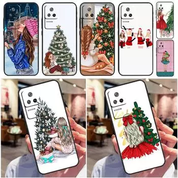 Рождественский подарок в виде елки для девочек для Xiaomi 12S Ultra 11 12 Lite 13 11T 12T Pro POCO X3 Pro F3 M4 Pro M5 F4 X4 GT задний чехол POCO X4 GT