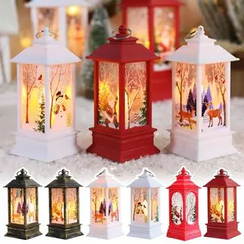 Рождественский подсвечник, ночник, настольное украшение в виде пожилого снеговика, набор из 12 рождественских украшений One Size красный