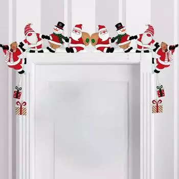 Рождественский подвесной декор дверной рамы, деревянный Санта-Клаус, лось, рождественский гном, дверной уголок, украшение Navidad, новогодние декоративные реквизиты