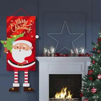 Рождественский подвесной флаг, баннер на крыльцо, рождественские украшения для дома 2024 года, рождественские подарки, новогодний декор Navidad 2024 S