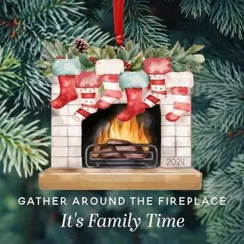 Рождественский подвесной камин из акрила с именами в виде рождественских чулок своими руками B