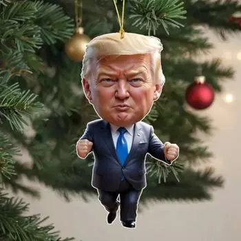 Рождественский подвесной кулон с ремешком, легко подвешивается, уникальный 2D-дизайн, зеркало заднего вида автомобиля A