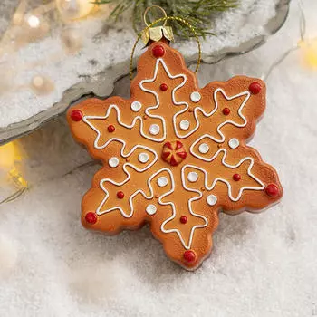 Рождественский подвесной орнамент, креативные подвесные поделки, декор для рождественской елки, праздничное украшение для сада Snowflake Shape