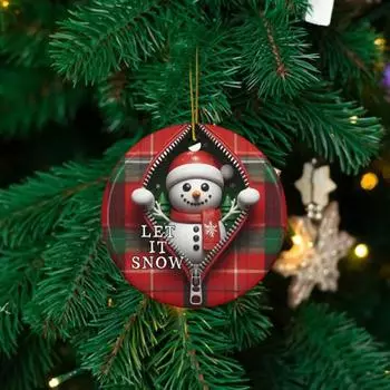 Рождественский подвесной орнамент плоский акриловый Санта-Клаус молния украшение праздничный кулон Gingerbread Man