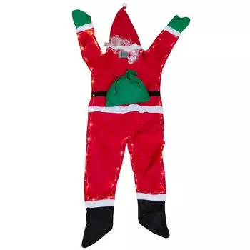 Рождественский подвесной Санта-Клаус, украшение, многофункциональный подвесной костюм Санта-Клауса, тема фестиваля для крыльца, двери, двора, рождественский декор 170cm
