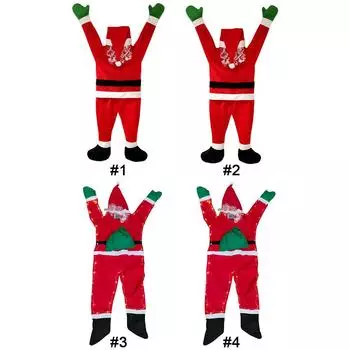 Рождественский подвесной Санта-Клаус, украшение на крышу, Санта-Клаус, декор для скалолазания, Санта-Клаус, реквизит для крыльца, двери, двора, рождественский декор 170cm