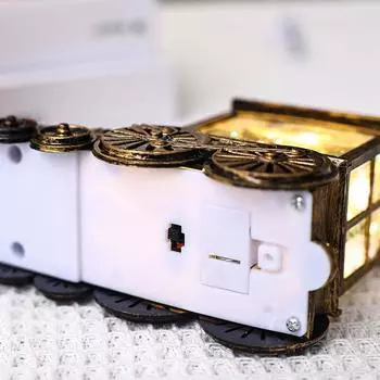 Рождественский поезд Фонарь Украшение Рождественский снеговик Санта Поезд Водяной вихревой блестящий фонарь на батарейках Рождественские подарки