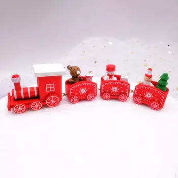 Рождественский поезд, подарок для рабочего стола, декоративный набор декора, рождественское украшение для автомобиля