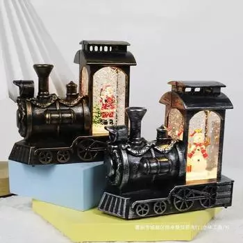 Рождественский поезд Снежинка Огни Украшения для стола Украшения Хрустальные шары Креативные рождественские подарки