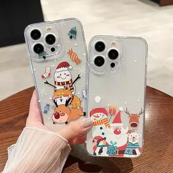«Рождественский прозрачный чехол 2023 для iPhone 13/12, совместимый с iPhone 14 Pro и iPhone 15» Apple 6PLUS/6SPLUS