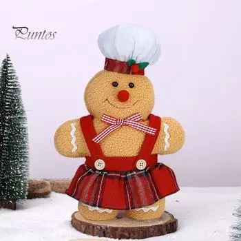 Рождественский пряничный человечек, плюшевая фигурка животного, плюшевое украшение для мальчика и девочки, для украшения рождественской елки Men