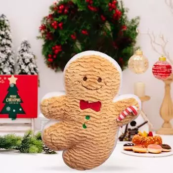 Рождественский пряничный человечек, плюшевая кулон-пряник, елочные украшения, мягкая кукла A