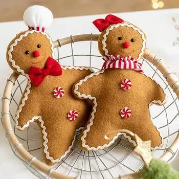 Рождественский пряничный человечек Рождественская елка Пряничный человечек Подвеска Гирлянда Эльф Рождественский подарок D