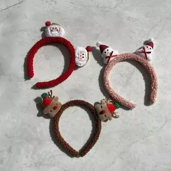 Рождественский пышный ободок, комплект из 3 предметов, 6 предметов