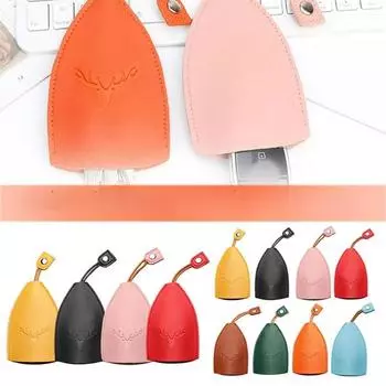 Рождественский ящик для ключей с лосем, милый выдвижной чехол для ключей из искусственной кожи, чехол для ключей, карманный держатель для ключей, кожаный брелок для ключей красный