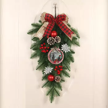 Рождественский реквизит для фотографий Swag, украшение для крыльца, камина, фермерского дома