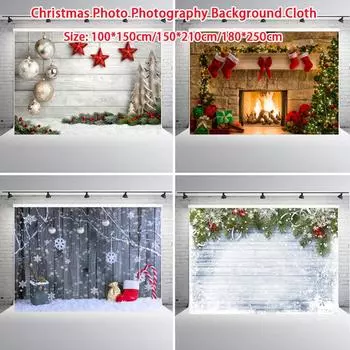Рождественский реквизит для фотосъемки, тканевый виниловый фон для студии A-S