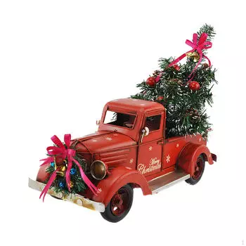 Рождественский ретро-грузовик, украшение для фото, фестиваль, поделки с елочным декором для