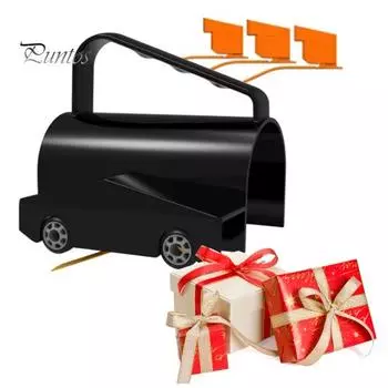 Рождественский резак для упаковочной бумаги с защитой лезвия, противоскользящим колесом, уникальным дизайном ручки, подарочной упаковкой, режущими принадлежностями чёрный