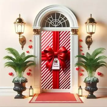 Рождественский Санта-Клаус Баннер Флаг Веселые рождественские украшения для дома Navidad Рождественские подарки Рождественский орнамент красный