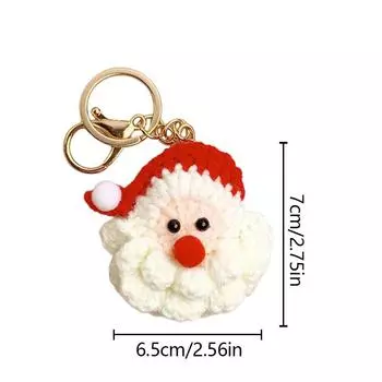 Рождественский Санта Клаус Брелоки Кольца Держатели Сумки Подвески DIY Искусственные Вязаные Декоративная Шляпа Перчатки Подарочные Аксессуары
