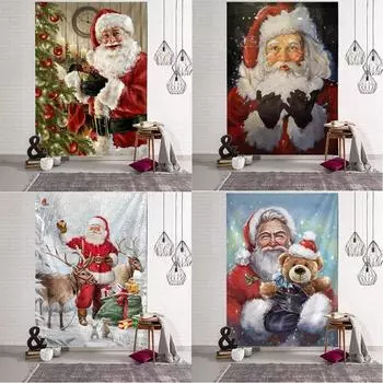 Рождественский Санта-Клаус Гобелен Спальня Гостиная Домашний Рождественский Декор Гобелен 100x75cm
