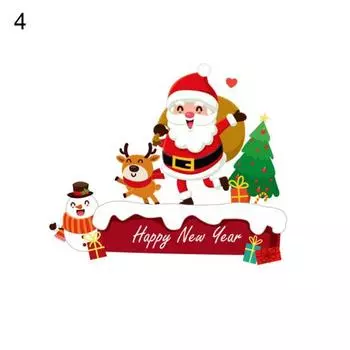 Рождественский Санта-Клаус Лось Снеговик Переключатель Стена Съемная Наклейка Новый 1