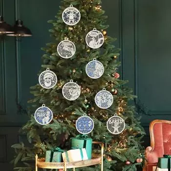 Рождественский Санта-Клаус, подвесное украшение для дома и улицы, подвесная деревянная елка, гном, эльф, снеговик, Санта, подвесное украшение, кулон