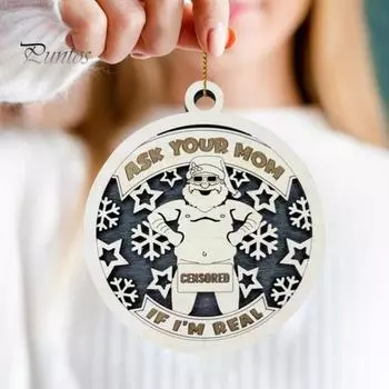 Рождественский Санта-Клаус, подвесное украшение для дома и улицы, подвесная деревянная елка, гном, эльф, снеговик, Санта, подвесное украшение, кулон C