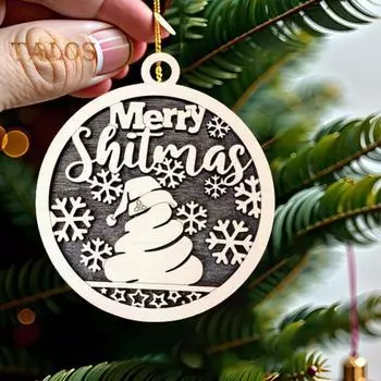 Рождественский Санта-Клаус, подвесное украшение для дома и улицы, подвесная деревянная снежинка, шапка Санты, подвесное украшение, кулон A