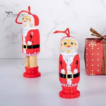 Рождественский Санта-Клаус, подвесное украшение со светом и звуком, мультяшный Санта-Клаус, снеговик, подвесное украшение, рождественская елка, праздничный подарок A