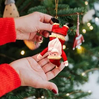 Рождественский Санта-Клаус с голой задницей, подвеска, яркий цвет, очаровательный внешний вид, подвесной орнамент, декор рождественской елки Lower