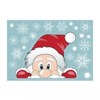 Рождественский Санта Лось оконное стекло наклейка Рождественская оконная решетка статическая наклейка наклейка декор