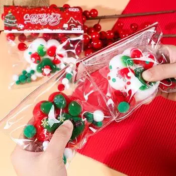 Рождественский Санта Моти Таба Мягкая кошачья лапка для снятия стресса и декомпрессии Игрушка с флокированием Подарок на рождественскую праздничную вечеринку