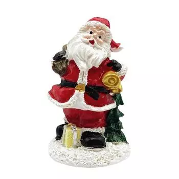 Рождественский Санта-украшение из водонепроницаемой смолы, стоящее на ферме Санта-Клауса, рождественский декор для рабочего стола, многоярусный поднос, декор для